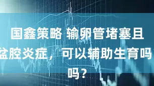 国鑫策略 输卵管堵塞且盆腔炎症，可以辅助生育吗？
